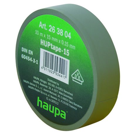 Изолента ПВХ 19 мм x 33 м цвет серый | 263886 Haupa