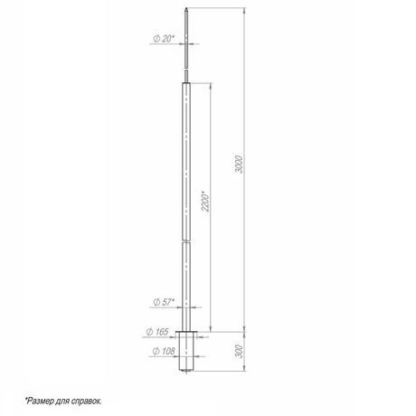Молниеотвод 3м-К165/108 оцинк. Пересвет 00-004024