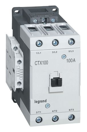 Контактор CTX3 3п 100А кат. 110В AC 2НО+2НЗ AC-3 торцев. зажим Leg 416234 Legrand