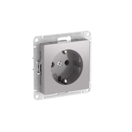 Розетка AtlasDesign 16А с заземл. быстрозажим. клем. механизм алюм. SE ATN000343S APC