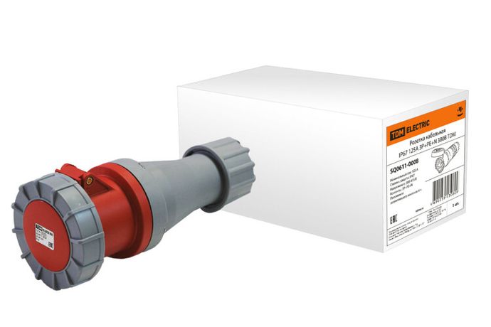 Розетка кабельная IP67 125А 3Р+РЕ+N 380В | SQ0611-0008 TDM