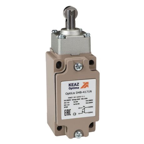 Выключатель концевой OptiLiS D4B-4172N толкатель роликовый поперечный металлический EN 50041 XCKJ103H29 | 365334 КЭАЗ