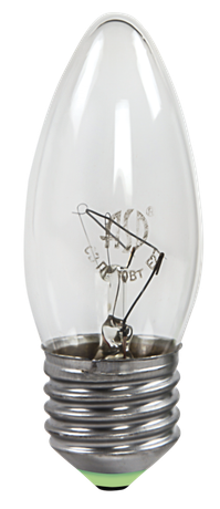 Лампа накаливания ЛОН свеча B35 60Вт 230В Е27 прозр 630Лм | 4607177995038 ASD