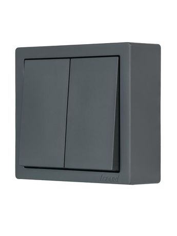 Выключатель 2-кл. ОП LETO графит LEZARD 752-3400-101