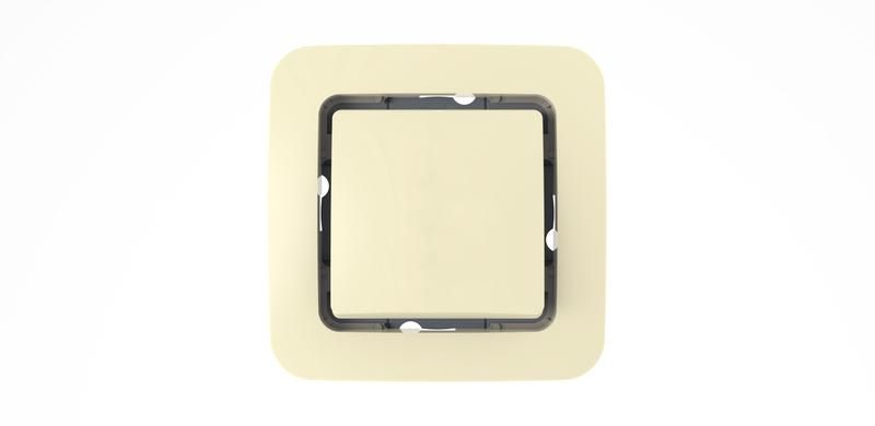 Переключатель перекрестный 1-кл. СП Lillium 10А IP20 без вставки крем. Makel 71205