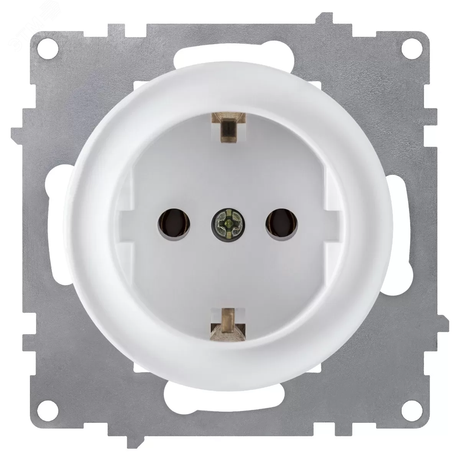 Розетка 1-м СП Florence 16А IP20 с заземл. винтов. клеммы механизм бел. (1E10201300) OneKeyElectro 2172765 ССТ