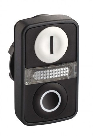 ГОЛОВКА КНОПКИ ДВОЙНАЯ С МАРКИРОВК + LED ZB5AW7A1721 | Schneider Electric