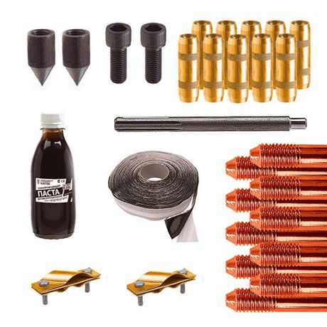 Комплект контура заземления EZ – 15 (15 метров, 14 мм, 10 х 1500 мм) с насадкой SDS-max|90013|Ezetek