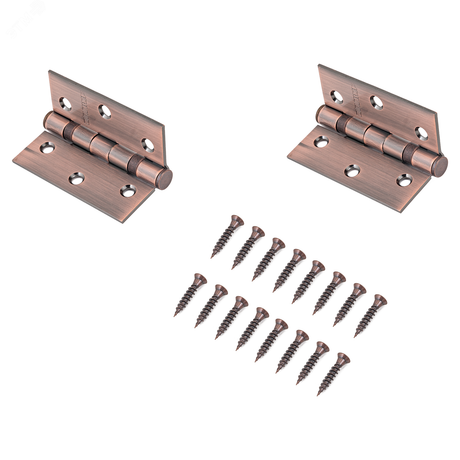 Петля дверная универсальная 2шт АЛЛЮР 20325 2BB-FHP AC старая медь - 1101 ПТК