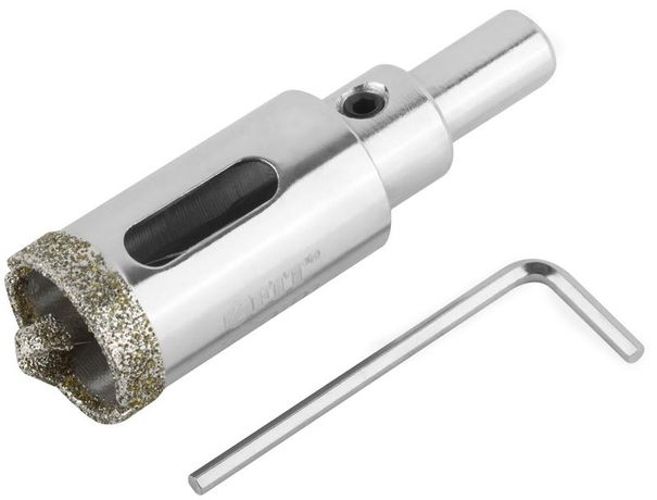 Коронка кольцевая по керамограниту, камню и кафелю алмазная с центровочным сверлом 22х67 мм - 16209 РОС