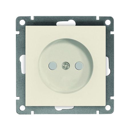 Розетка одноместная UNIVersal серия Афина б/з, с/у, з/ш, 16А, 220В, слоновая кость (ivory) (еврослот), механизм - A0047-I Союз