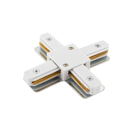 Соединитель для шинопровода X-образный, белый TR1104-WH | DENKIRS 542453 DENKIRS арт. TR1104-WH