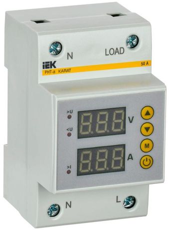 Реле напряжения и тока РНТ-д однофазное 54мм 50А | IVC31-1-50 IEK