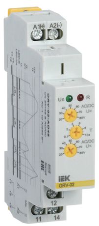 Реле повыш.напряжения ORV. 1ф 24-48 В AC/DC | ORV-02-AD48 IEK