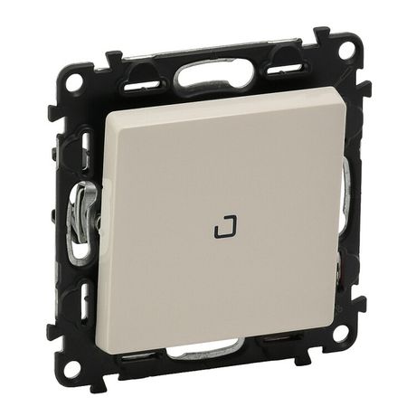 Выключатель кнопочный 1-кл. Valena Life 6А 250В с лиц. панелью подсветкой безвинт. зажимы механизм сл. кость Leg 752212 Legrand