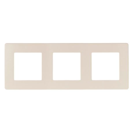 Рамка для розеток и выключателей серия 12 12-5103-02 на 3 поста, сатин, слоновая кость | Б0052520 ЭРА