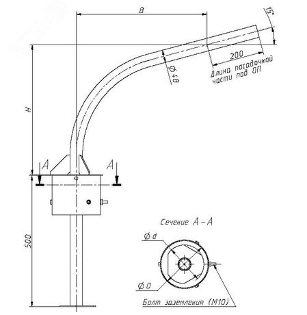 Кронштейн стандарт ТАНС.41.125.000 (1.К1-1,5-1,5-О3-ц) | OE-00070 OPORA ENGINEERING GALAD ТАНС.41125000