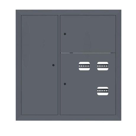 Щит этажный 3 кв. слаботочка слева RAL7024 (1000х950х150) EKF PROxima - mb29-v-3z-ral7024