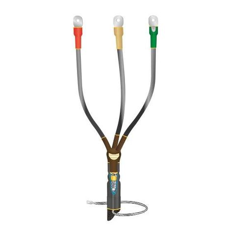 Муфта кабельная концевая внутренней установки 10кВ КВТпН 3х(16-25мм) с болтовыми наконечниками Нева-Транс 22020053 Нева Транс