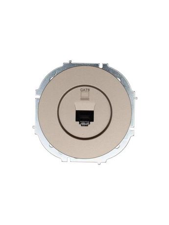 Розетка компьютерная СП OSEN RJ45 кат.6 механизм титан LEZARD 743-3788-140