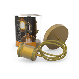 Светильник подвесной под лампу E27 1х60 Вт 200-240В IP20 1000х48 мм Бронзовый Decor Gauss - PL022