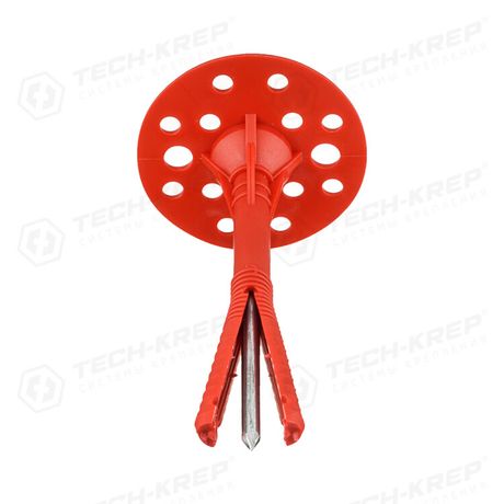 Дюбель для теплоизоляции с термоголовкой 10х120 (50 шт) - пакет ( 1,539 кг) | 124470 Tech-KREP