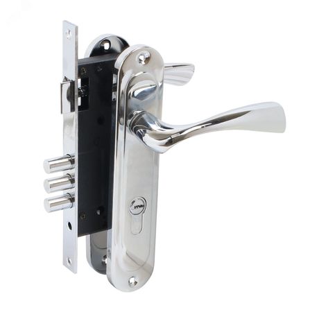 Замок врезной БУЛАТ ЗВ4-3.70.03.04 НОМОС хром 5 перф.кл. с/руч - 13971 ПТК