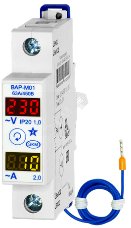Вольтметр/амперметр ВАР-М01 63А/450В УХЛ4 - 4680019912226 Меандр