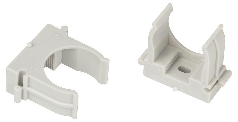 Держатель для труб (клипса) d25мм прямого монтажа CLIP-25-G-MP сер. (уп.50шт) Эра Б0062105