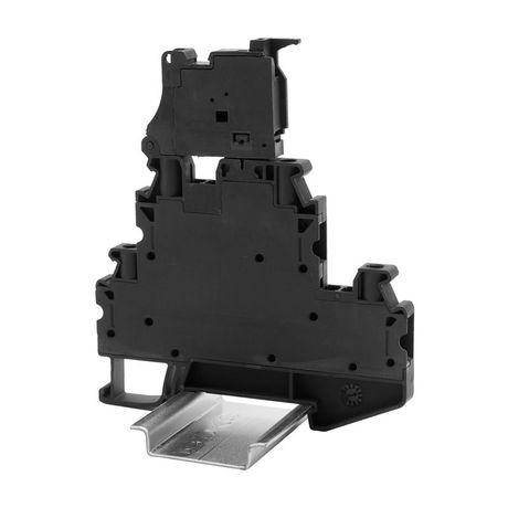 Клемма двухуровневая верхний уровень для предохранителя нижний-проходной винтовой зажим 4 точки подключения 4кв.мм DKC TTURB-4-HESI ДКС