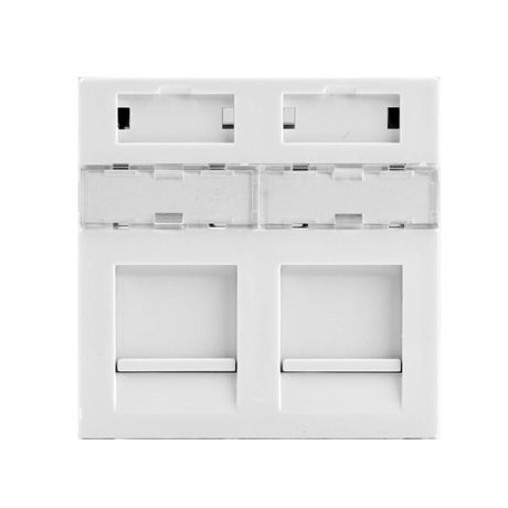 Вставка 45x45 для 2 модулей Keystone (аналог Mosaic), белый | RNW452WH DKC ДКС