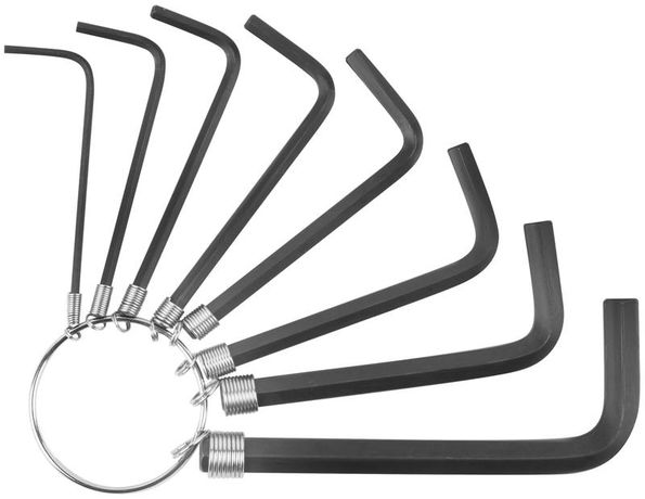 Ключи шестигранные на кольце, 8 шт (1.5-6 мм) - 64163 РОС