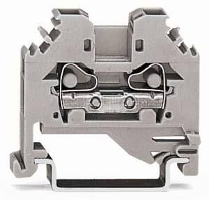 Клемма 2-х проводная 2х(0.08-4мм) 42.5х32.55мм сер. (уп.100шт) WAGO 281-101