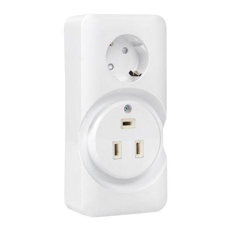 Розетка двойная (РШ/евро) 32А/16A 250В 2P+PE бел. | AS-250-32/16-O EKF