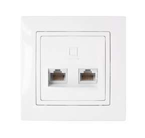 Беларусь Розетка двойная скрытая компьютерная РК216-010 - Bylectrica