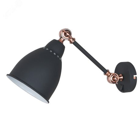 Бра BRACCIO E27 1х60Вт Металл Чёрный - A2054AP-1BK Arte Lamp