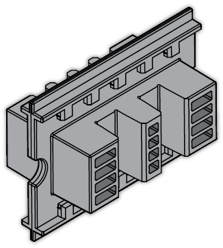 Держатель шины медной L=75мм (уп.24шт) ABB 1STQ007427A0000