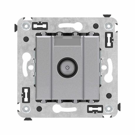 Розетка телевизионная оконечная TV СП Avanti "Закаленная сталь" DKC 4404523 ДКС