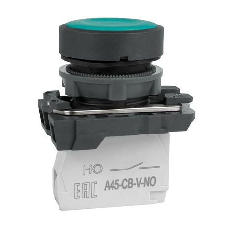 Кнопка OptiSignal D22 C5-P-310 зеленая пластик 1НО XB5AA31 |332181| КЭАЗ