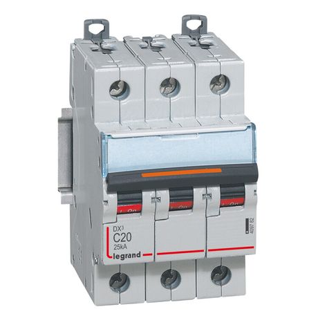 Выключатель автоматический модульный 3п C 20А 25кА DX3 3мод. 400В Leg 409782 Legrand