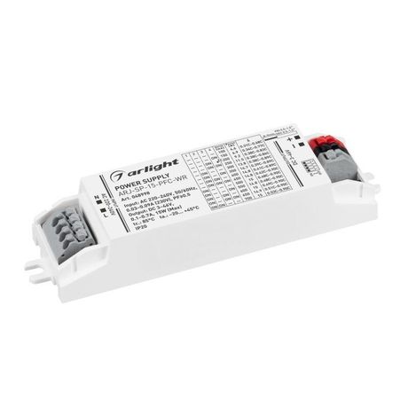 Блок питания ARJ-SP-15-PFC-WR (15W, 3-46V, 0.1-0.7A) (ARL, IP20 Пластик, 5 лет) - 048998 Arlight