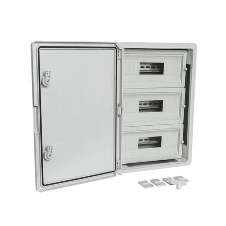 Корпус пластиковый распределительный ЩРН-45 IP65 серая дверь 500х350х190 | PR08.26500 Промрукав Строитель
