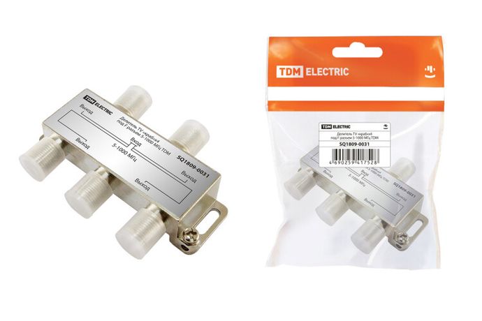 Делитель TV «краб»х4 под F разъём 5-1000 МГц | SQ1809-0031 TDM