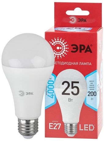 Лампа светодиодная LED A65-25W-840-E27 R (диод, груша, 25Вт, нейтр, E27) (10/100/1200) | Б0048010 ЭРА