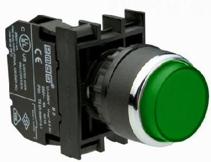 Кнопка выступающая (1НО) зел. EMAS B100HY