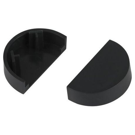 Заглушка EC-KK-20-12-GR для полукруглого кабель-канала графит 20х12мм 2шт/комплект | Б0064903 ЭРА
