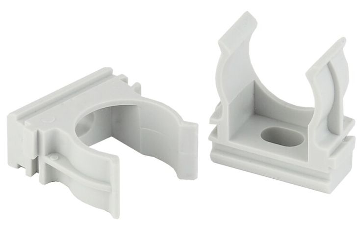 Держатель для труб (клипса) d32мм сер. Эра Б0043236