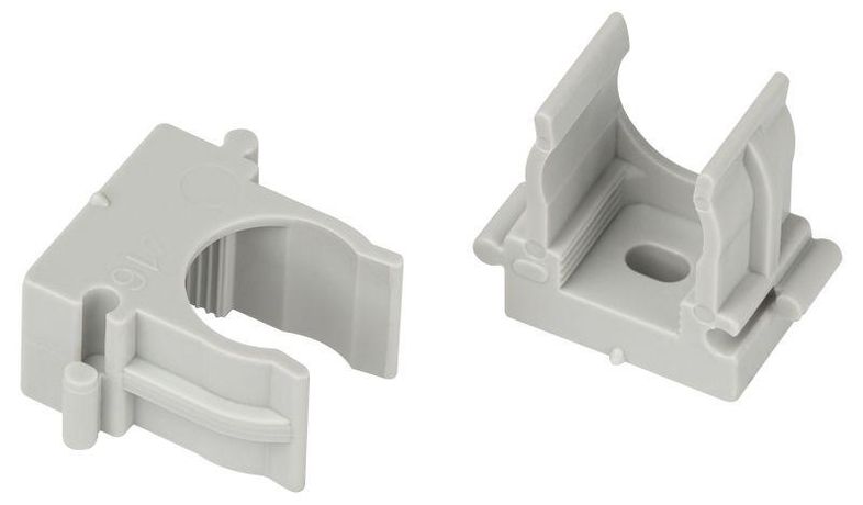 Держатель для труб (клипса) d16мм прямого монтажа CLIP-16-G-MP сер. (уп.100шт) Эра Б0062103