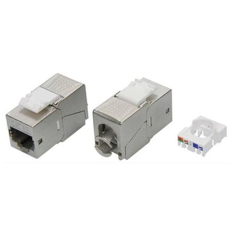 Модуль Keystone RJ45 CAT5E экранированный(STP), 90 градусов,серебристый (форм-фактор S19) | RNK5EF90TL DKC ДКС