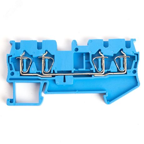 Зажим самозажимной, 4-проводной проходной ЗНИ - 2,5, JXB ST синий LD554-2-25 39971 FERON